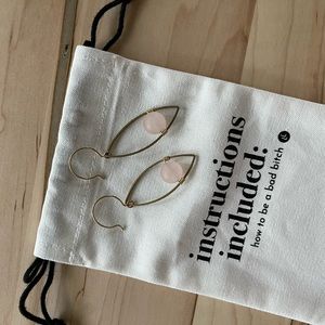 Larissa Loden ROSE QUARTZ GEORGIA EARRINGS